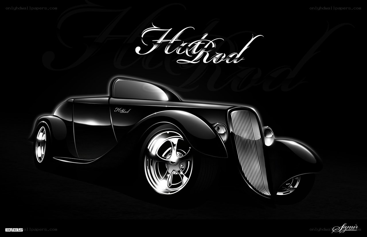 Black Hot Rod Car