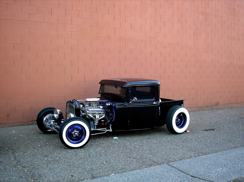 Black Hot Rod Truck — Calm, Afternoon