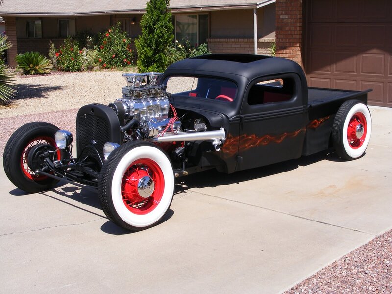 Black Hot Rod Truck — Calm