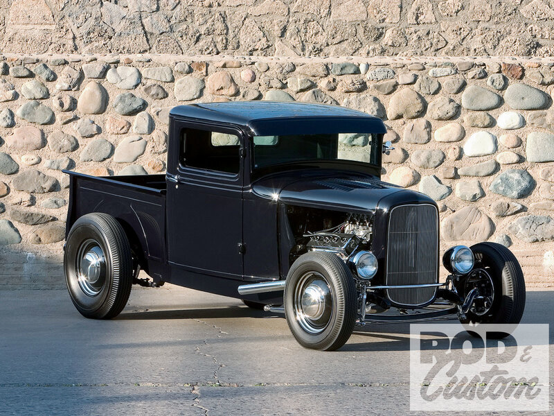 Black Hot Rod Truck — Dramatic