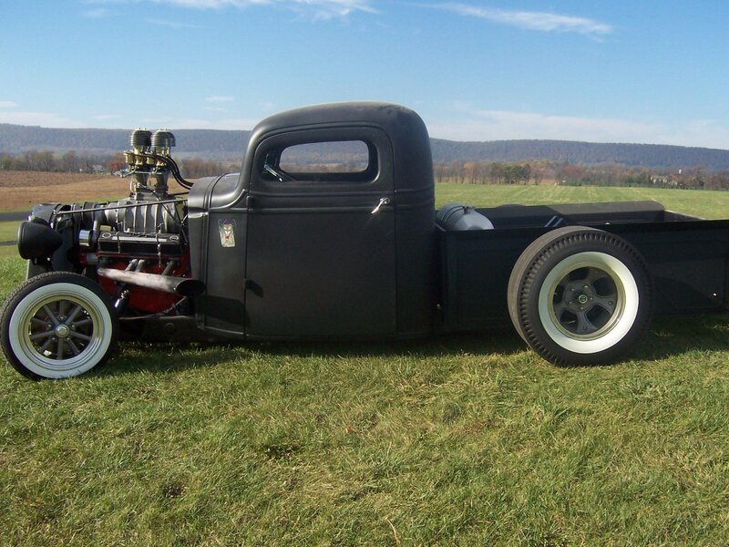Black Hot Rod Truck — Serene, Afternoon