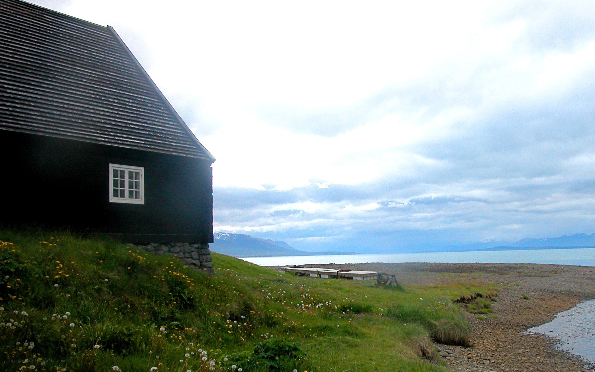 Black house by the sea