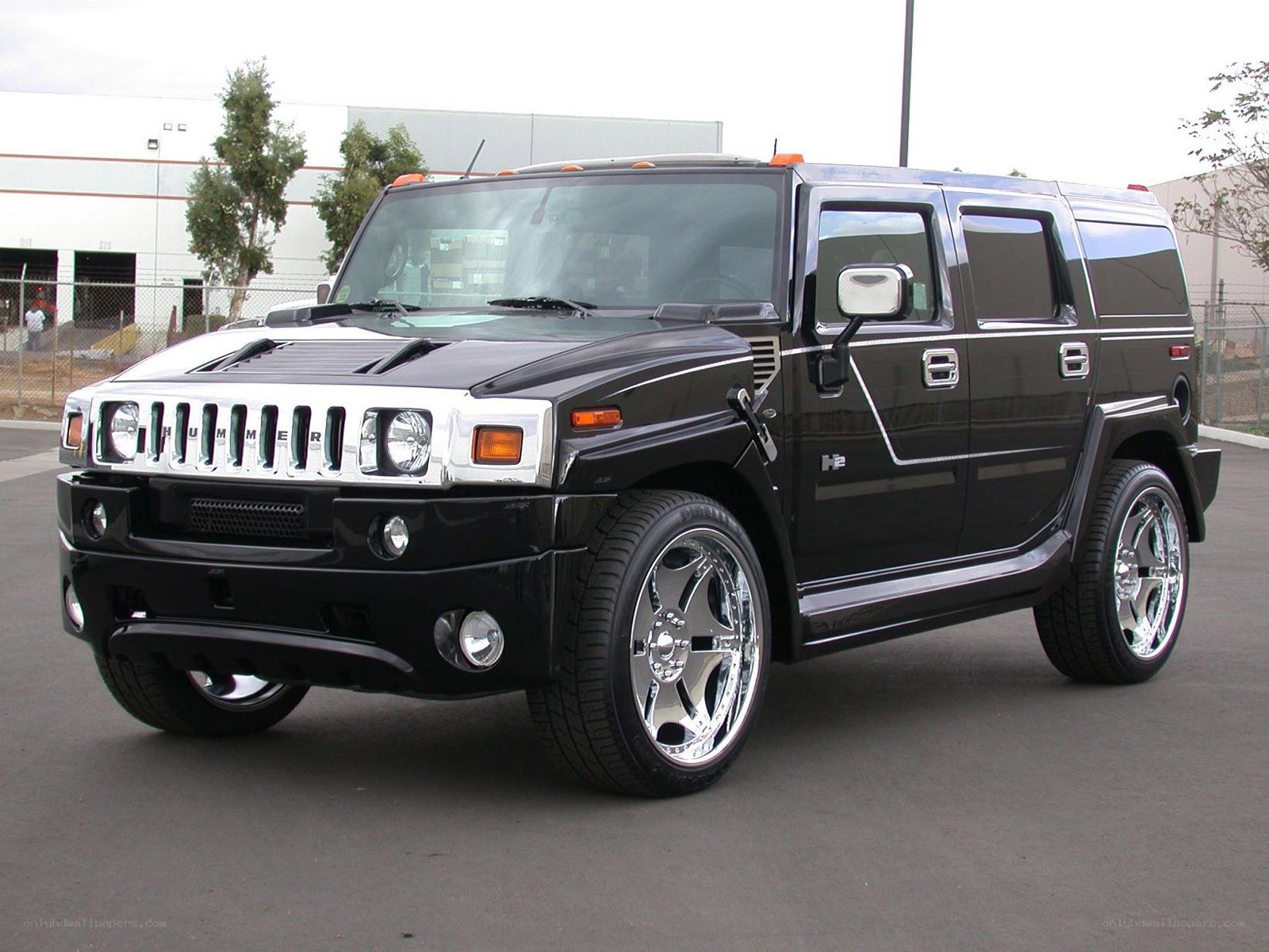 Black Hummer H2 SUV