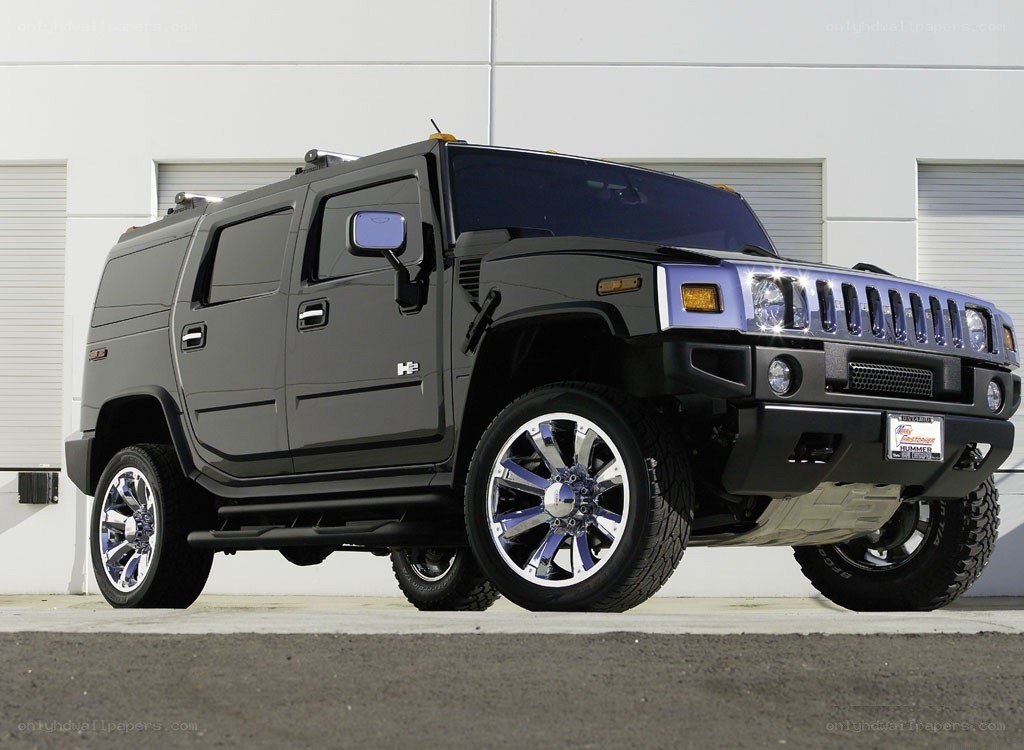 Black Hummer H2 SUV
