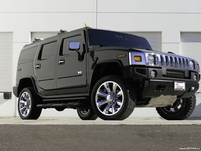 Black Hummer H2 SUV