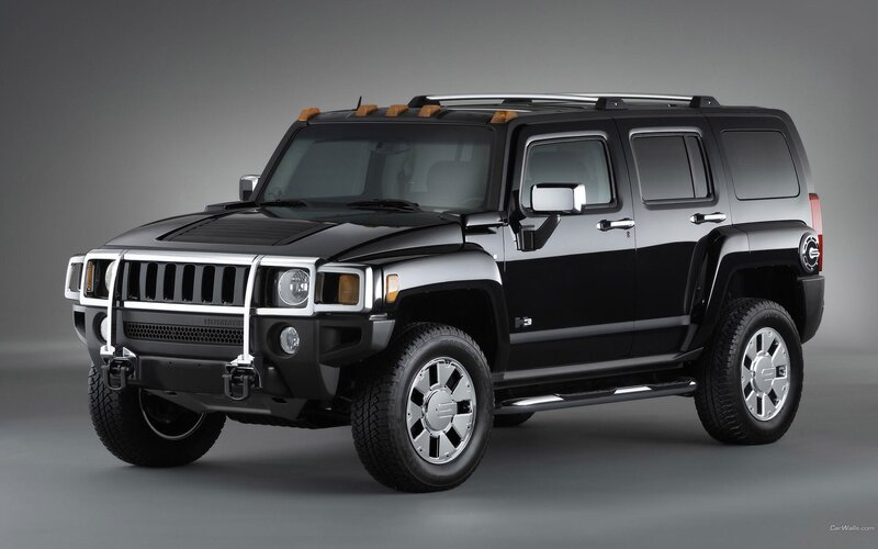 Black Hummer H3 SUV