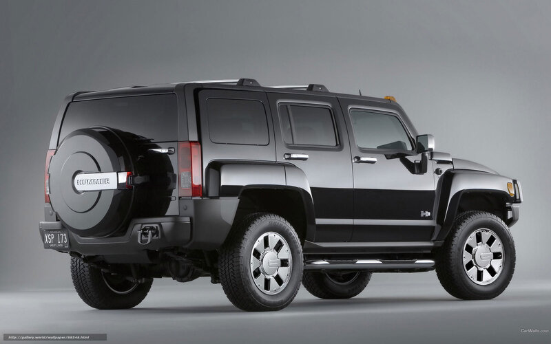 Black Hummer H3 Suv — Gray