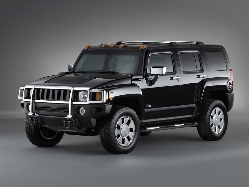 Black Hummer H3 Suv — Neutral, Photograph