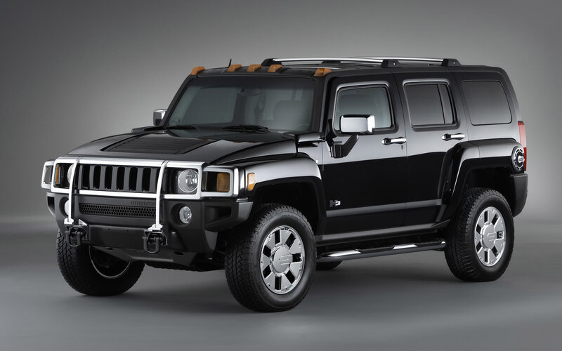 Black Hummer H3 Suv — Neutral