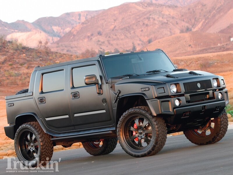 Black Hummer HX Pickup Truck