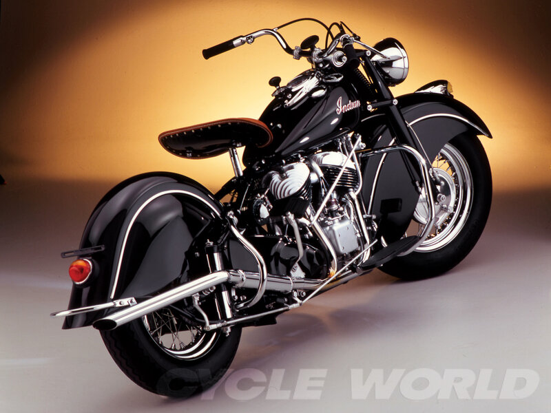 Black Indian Motorcycle — Dramatic