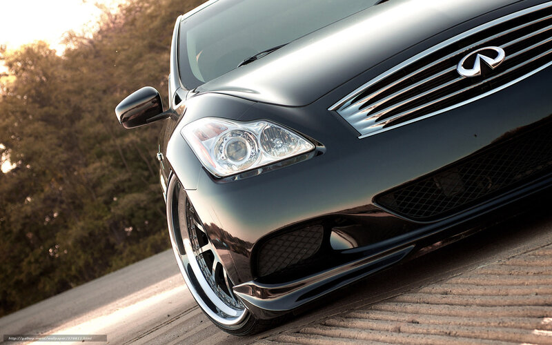 Black Infiniti G37 front view