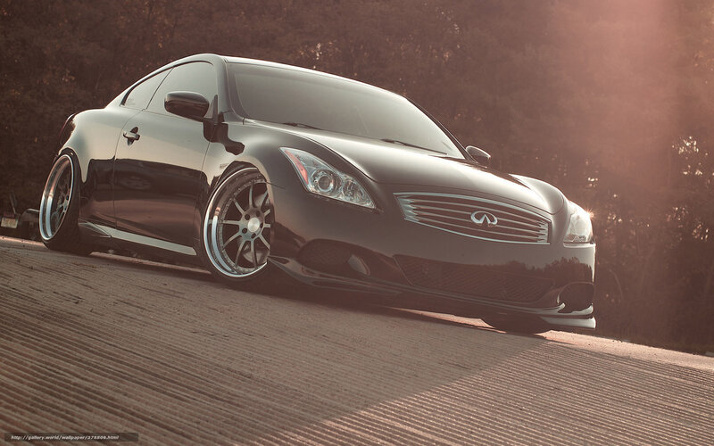Black Infiniti G37 on a road