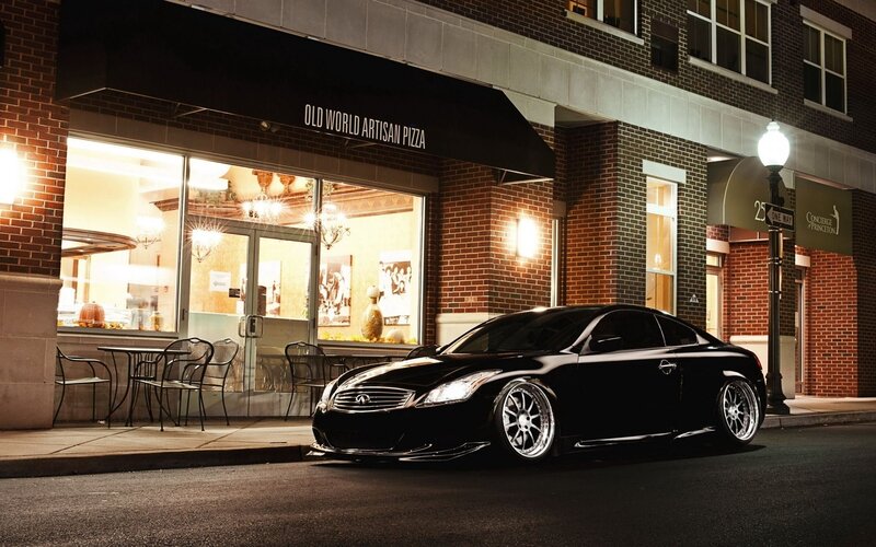 Black Infinix Coupe — Dramatic