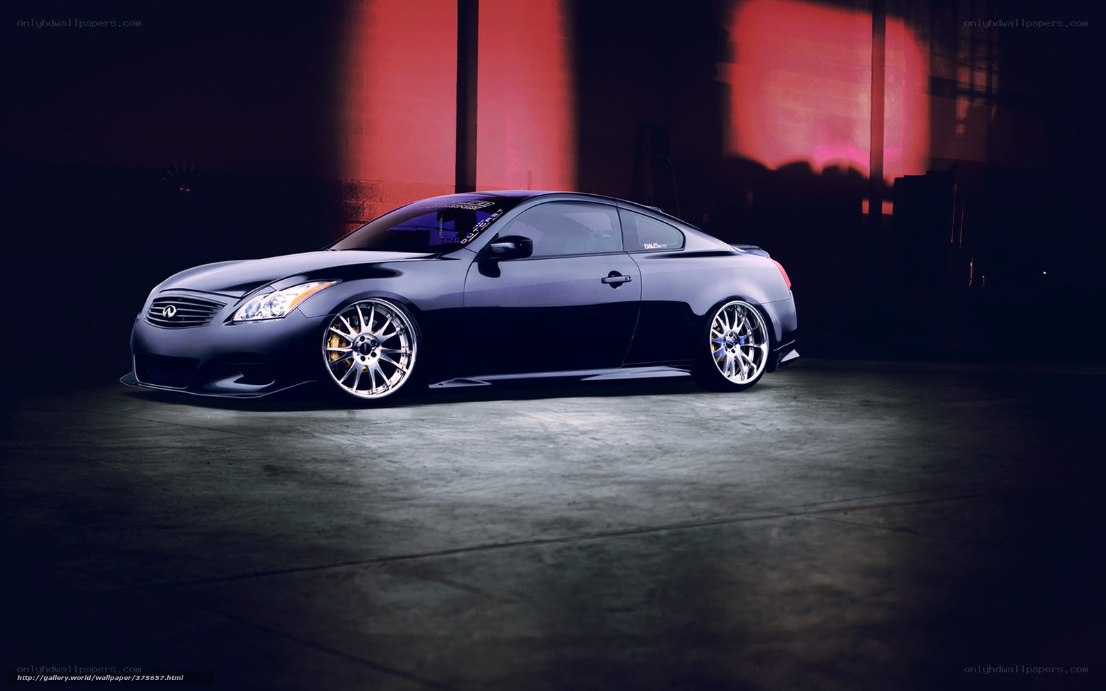 black infinix coupe in garage
