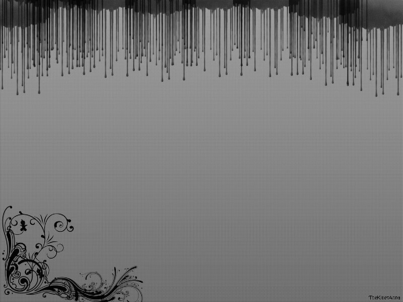 Black Ink Drips on Gray