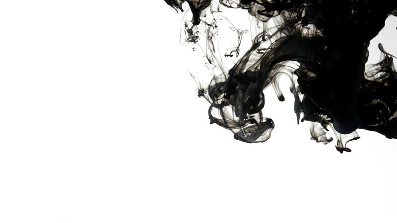 black ink in water