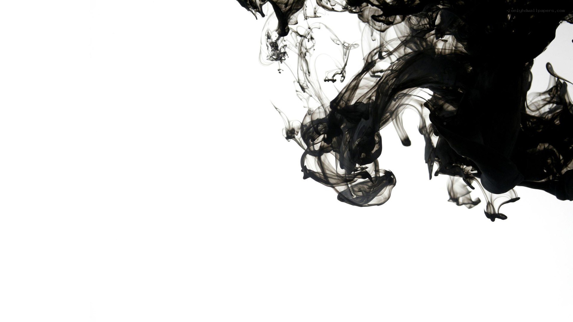 black ink in water