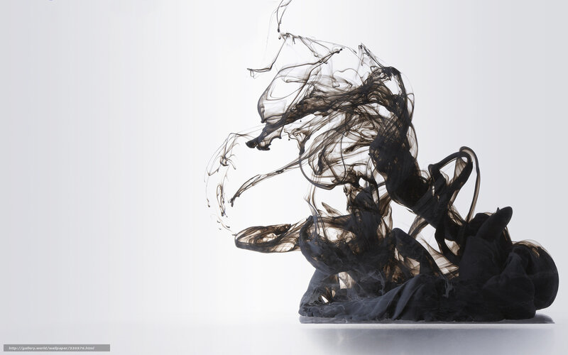 Black ink in water