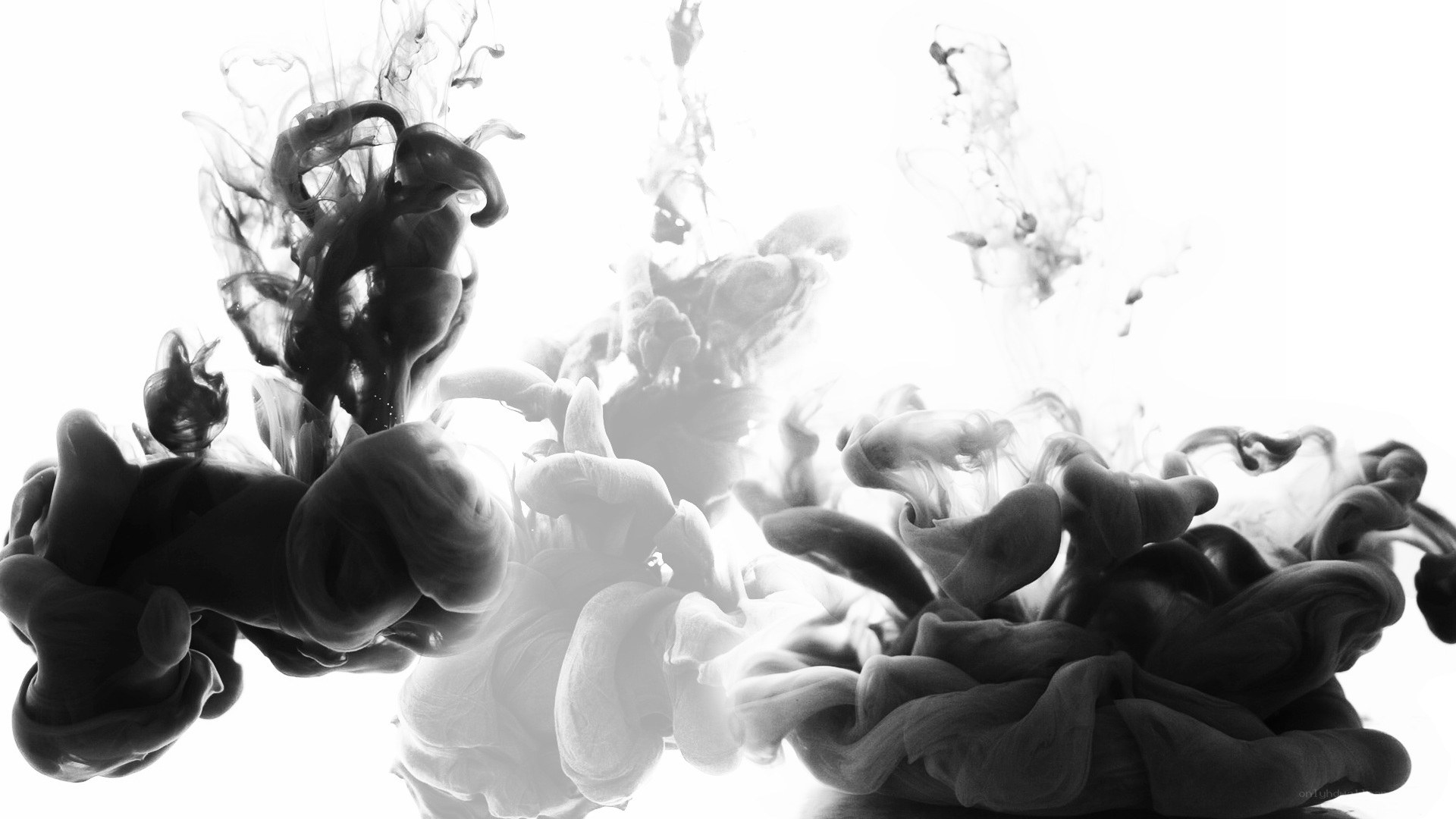 black ink in water