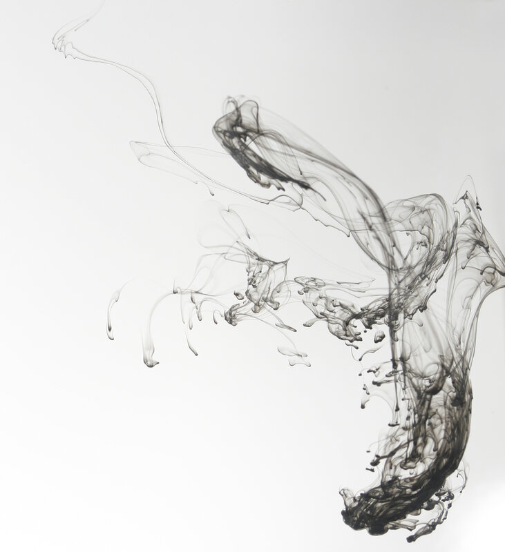 black ink in water