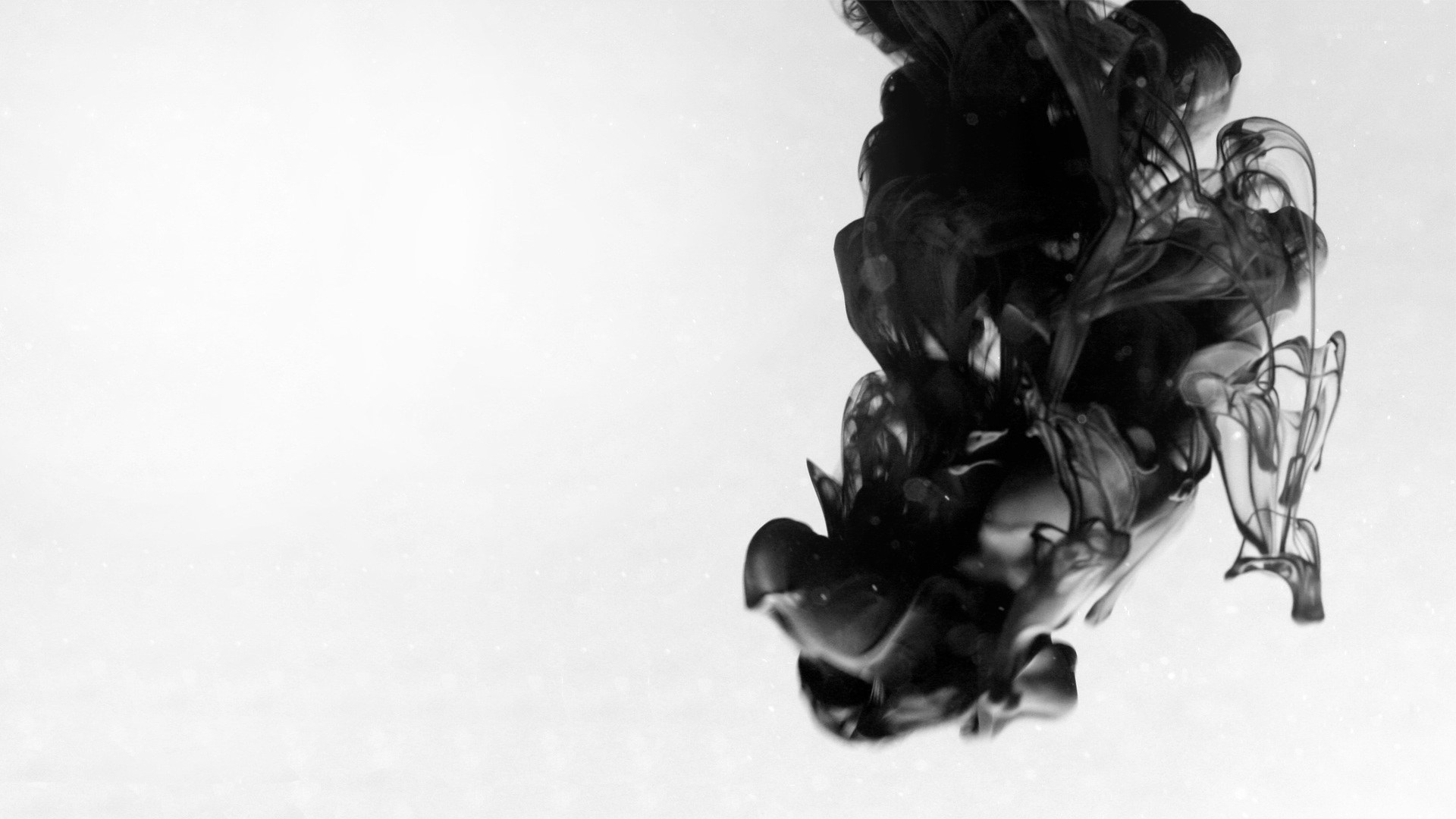 black ink in water