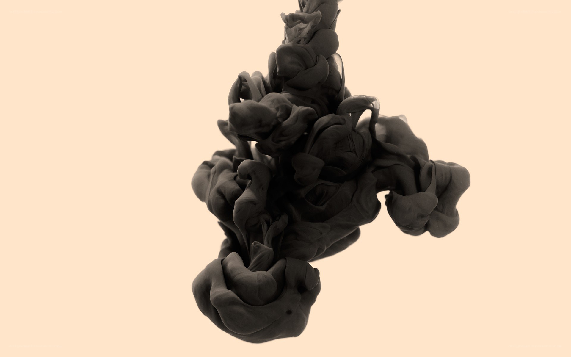 black ink in water