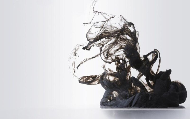Black Ink in Water — Abstract