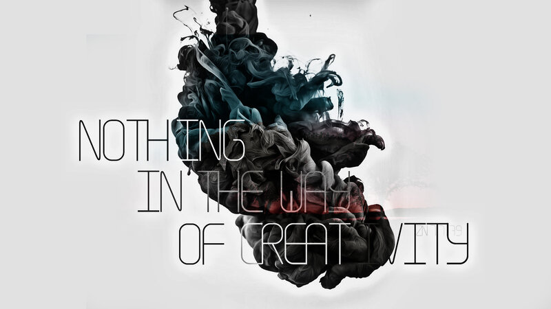 Black Ink in Water — Dramatic, Abstract, Text