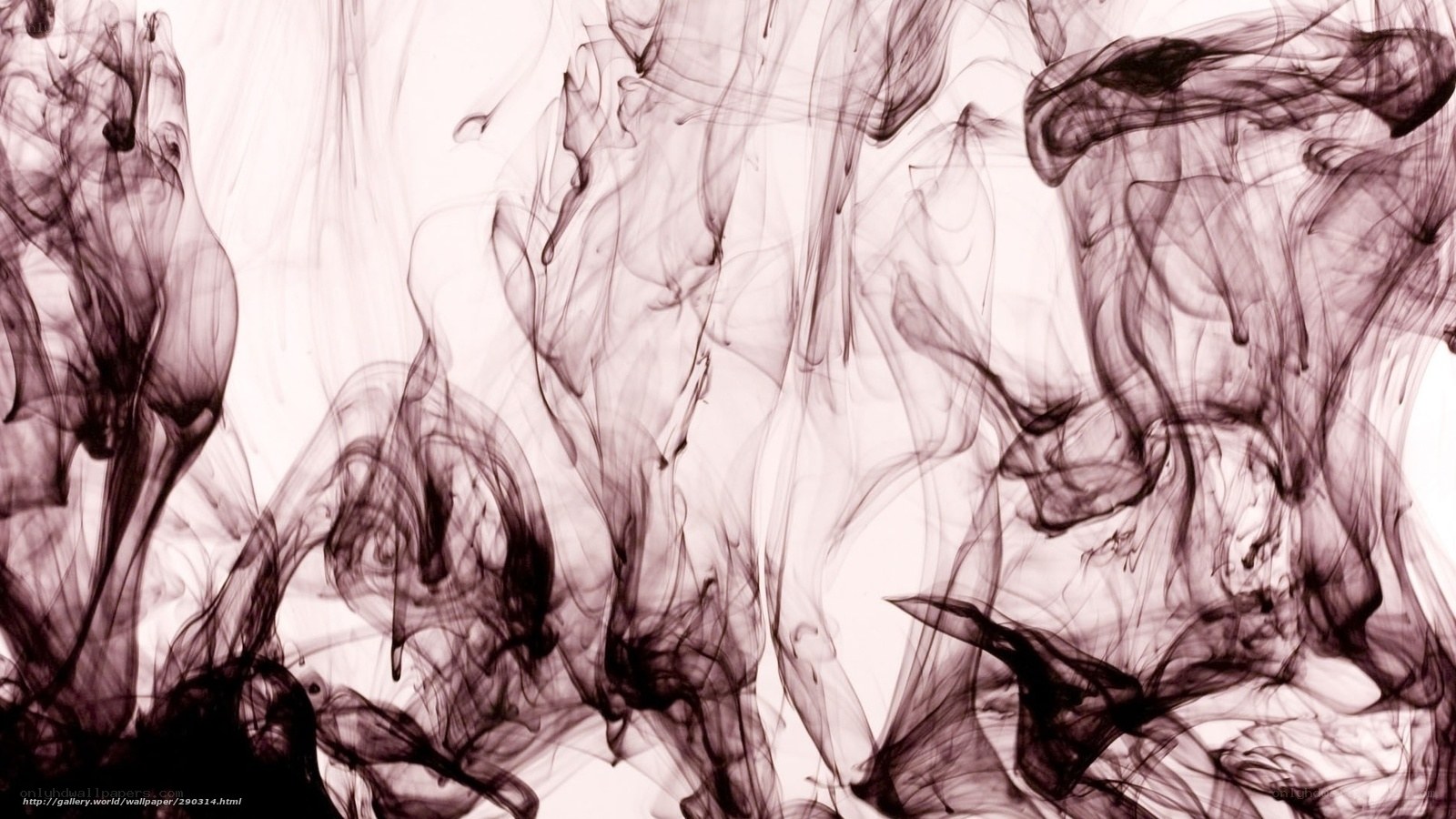 black ink in water