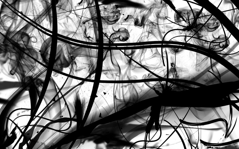 Black Ink on White Paper — Chaotic