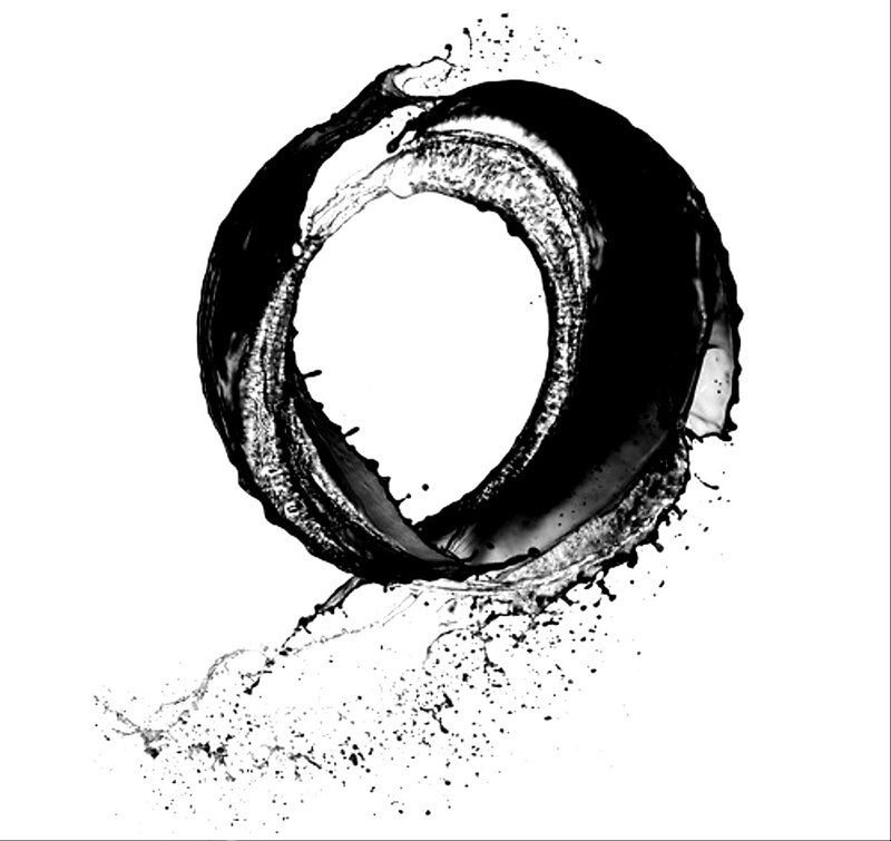 Black Ink Ring Splash