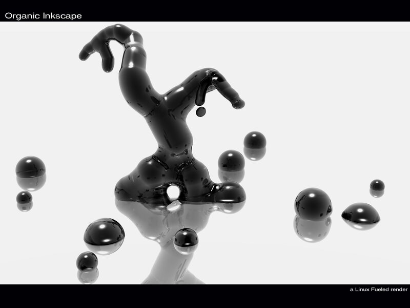 Black Ink Sculpture