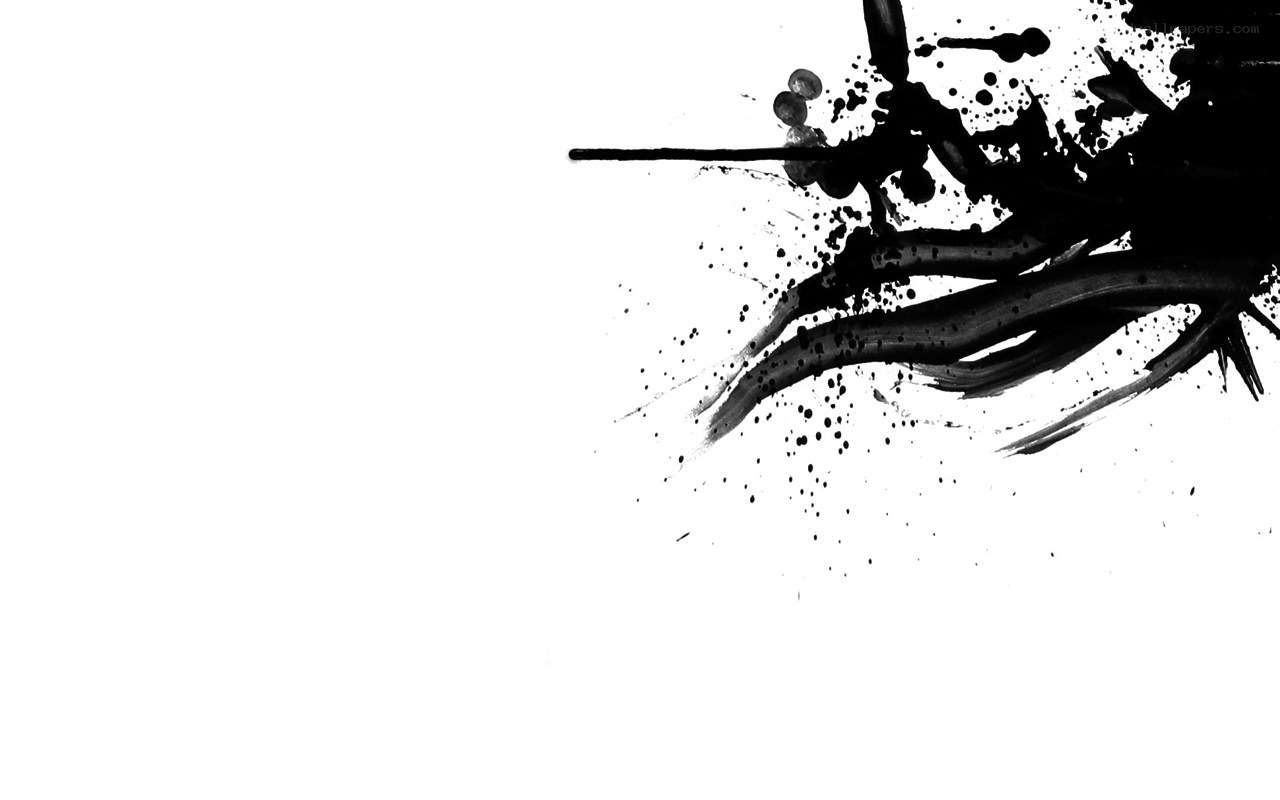 black ink splatter art