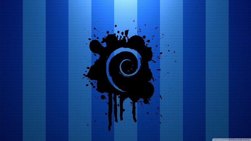 Black Ink Splatter — Blue, Modern