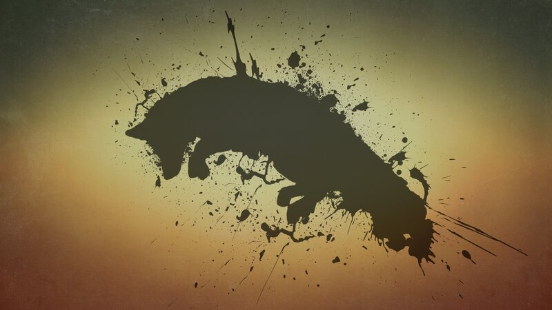 Black Ink Splatter — Brown, Dramatic