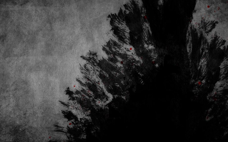Black Ink Splatter — Dark