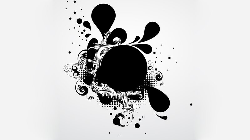 Black Ink Splatter Design