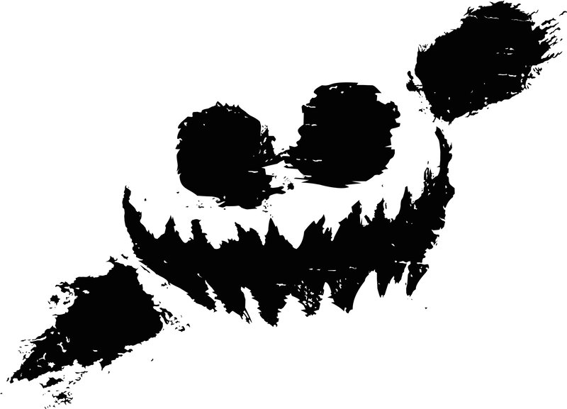 Black Ink Splatter Face