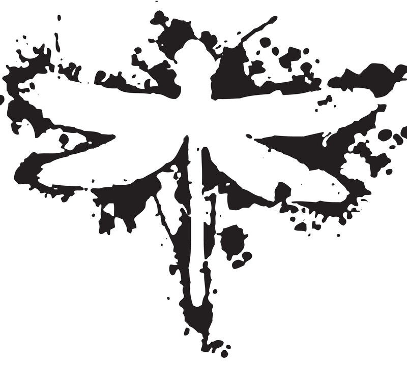 black ink splatter logo