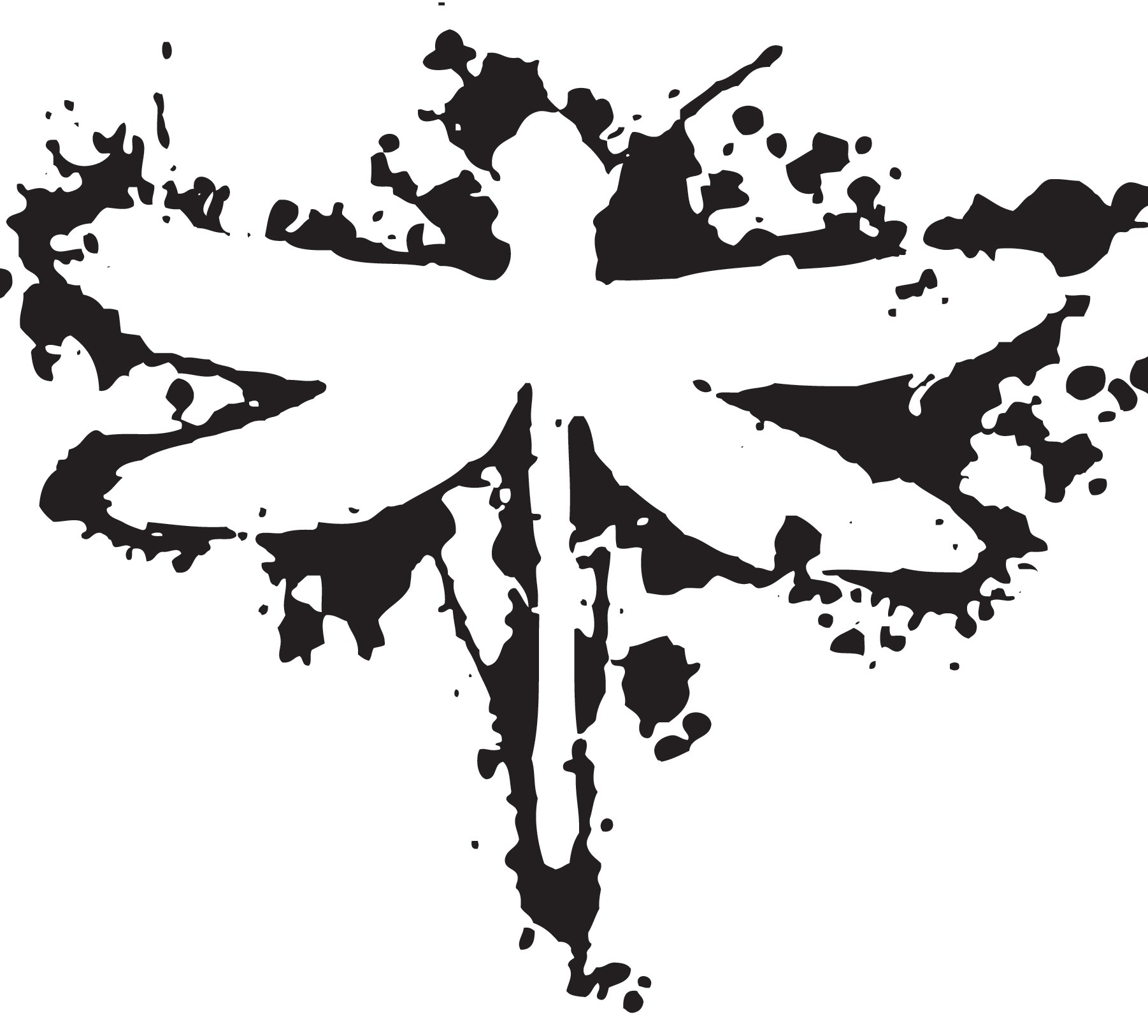 black ink splatter logo