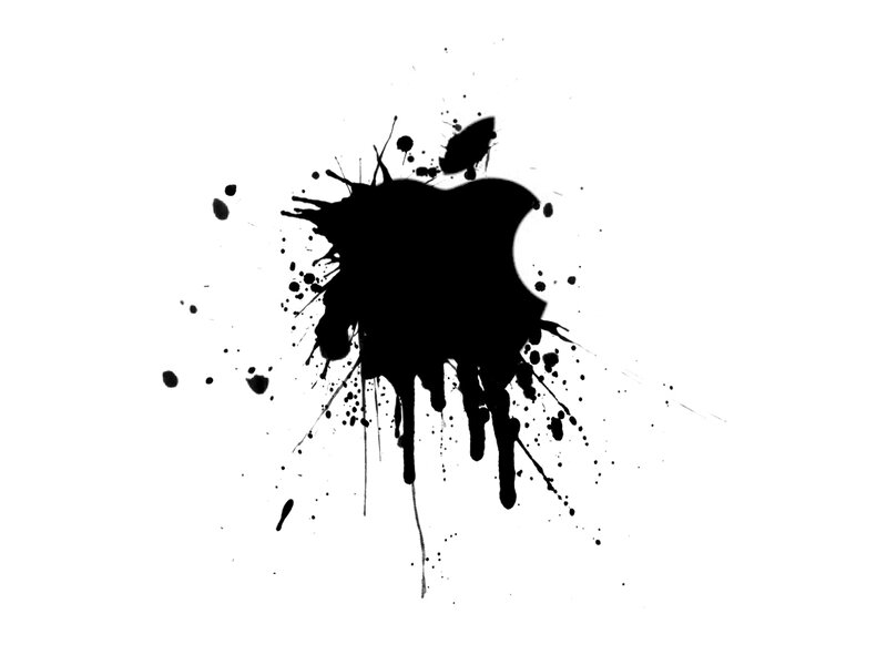 black ink splatter logo