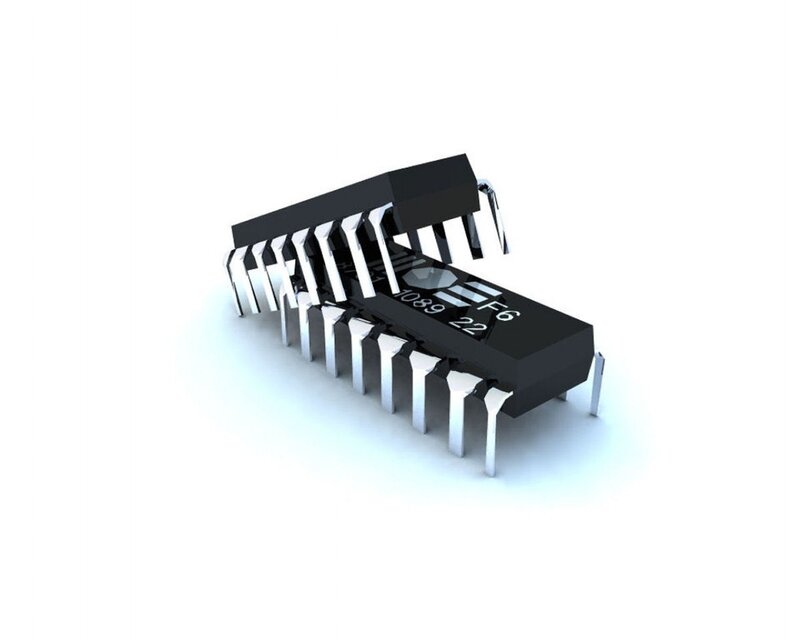 black integrated circuit chip