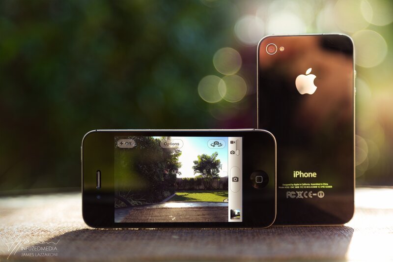 Black IPhone on Table