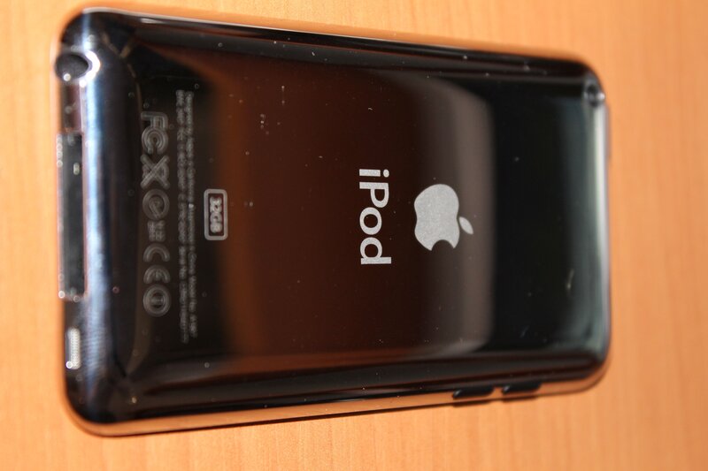 black ipod back view