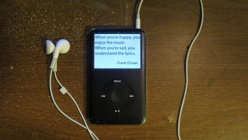 Black Ipod with Earphones