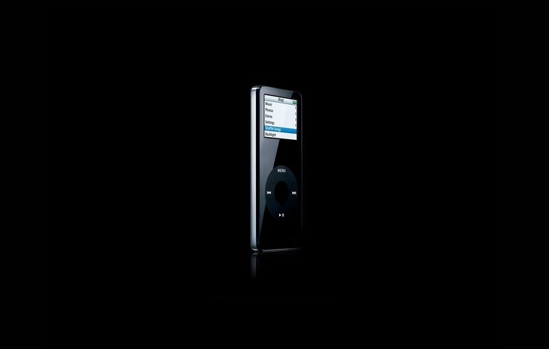 Black iPod with menu