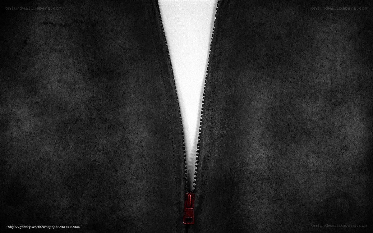 Black jacket with red zipper