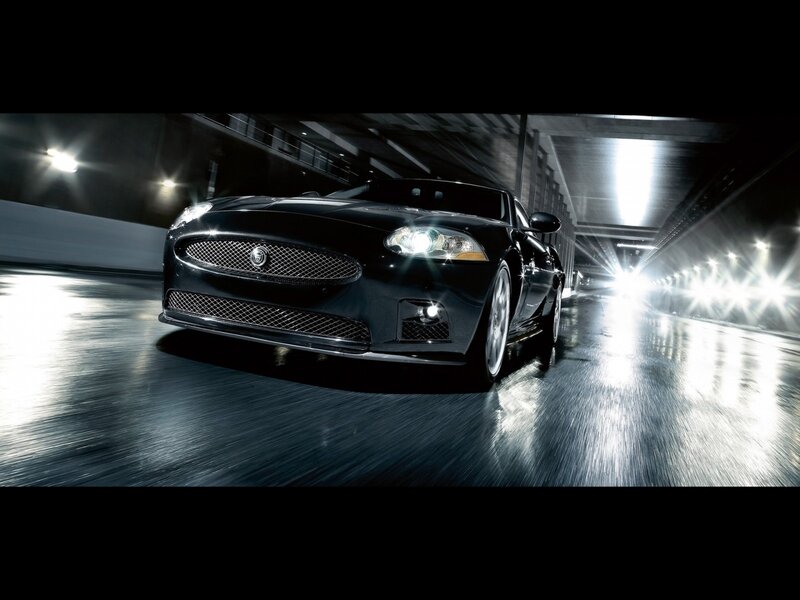 Black Jaguar Car — Dramatic, Night