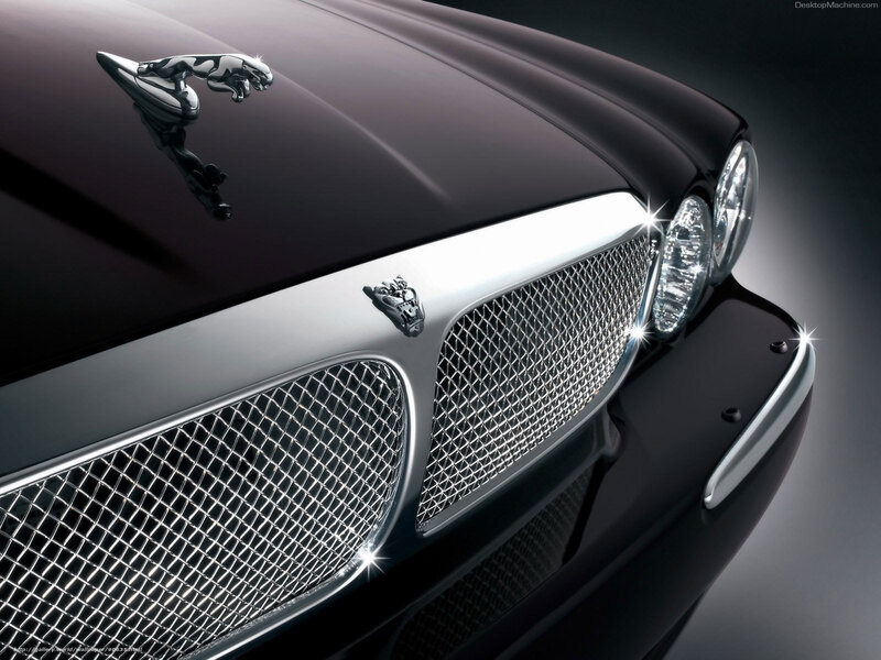 Black Jaguar Car — Dramatic